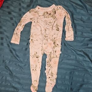 Posh Peanut Pink Floral Kids Footie